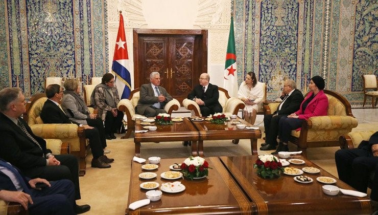 Algerian President Tebboune receives Cuban President Bermúdez