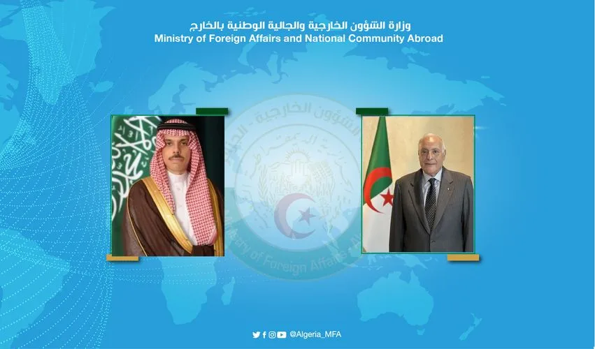 Algerian FM Attaf Receives Phone Call from Saudi Counterpart