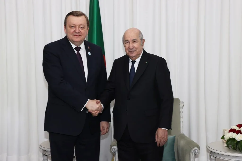 President Tebboune Meets Belarusian FM Sergei Aleinik in Algiers