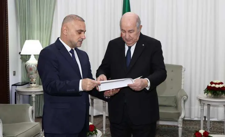 President Tebboune Receives Ambassador of Palestine