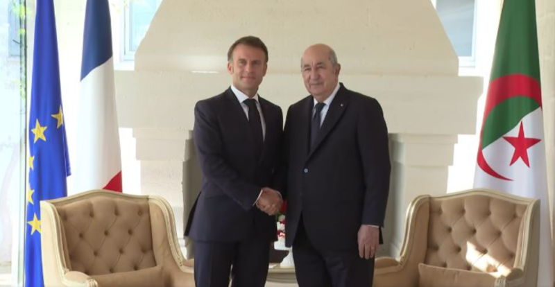 President Tebboune Receives Macron in Bari, Italy