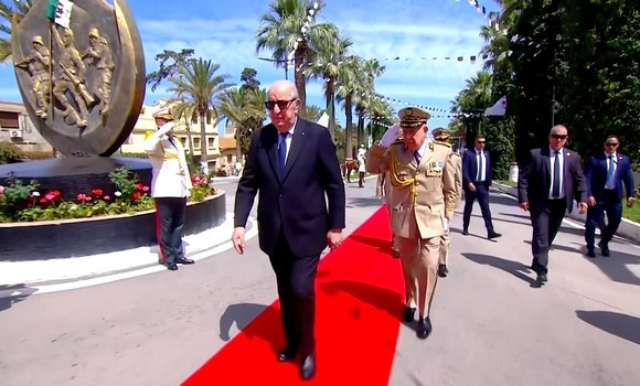 President Tebboune Arrives at People's Palace to Preside Over Rank, Medal Award Ceremony