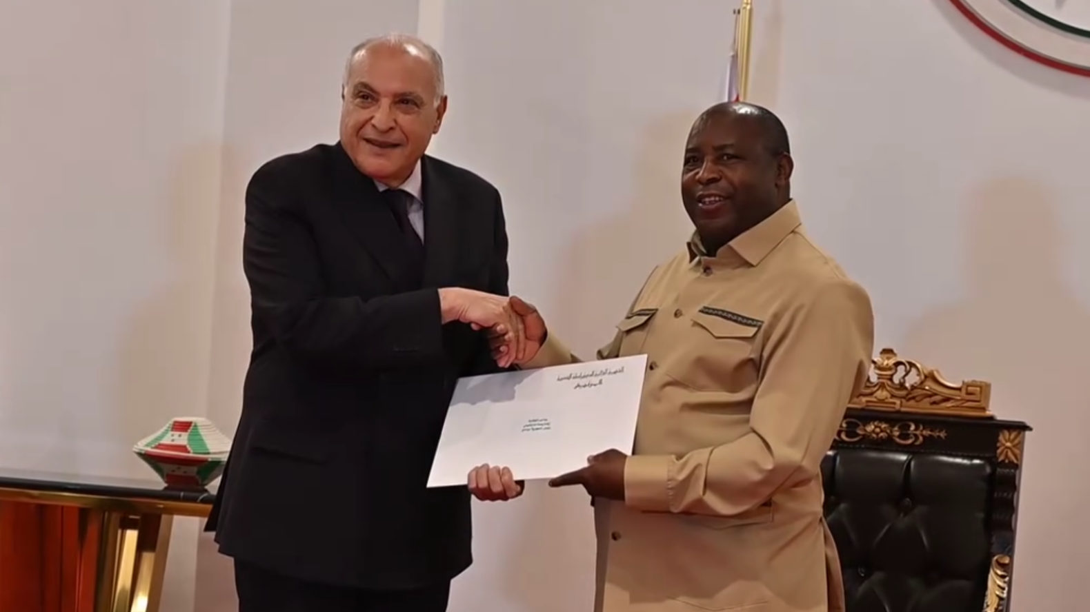 Minister of State Attaf Hands Over President Tebboune's Letter to His Burundian Counterpart